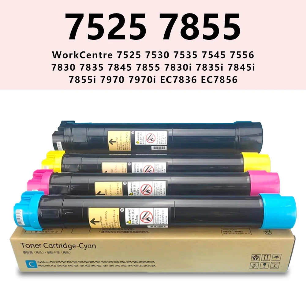 

Цветной тонер-картридж 7525 7855, совместимый с принтерами Xerox WorkCentre 7525 7855 7530 7535 7545 7556 7830 7835 7845 высокой емкости