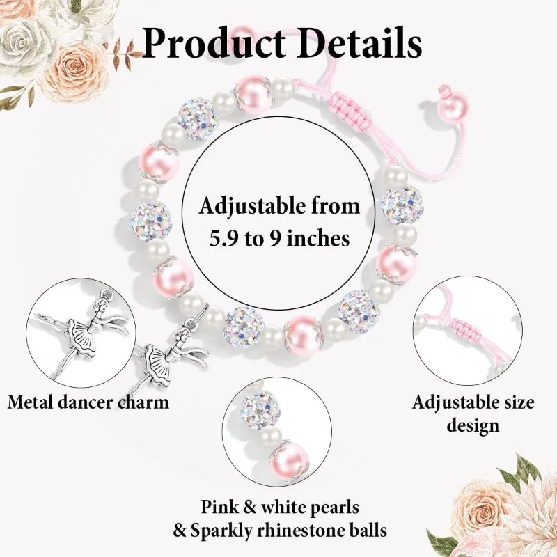 هدايا راقصة الرقص للفتيات، سوار راقصة الباليه راقصة الباليه مجوهرات لابنة حفيدة ابنة الأصدقاء فريق الرقص #5