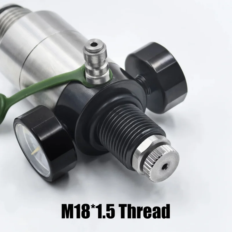 Imagem -04 - Calibre Duplo Macio do Manômetro do Tanque de ar Hpa Regulador Linha de Entrada Ajustável Linha de Saída M18 x 1.5 g1 214 a 3000psi