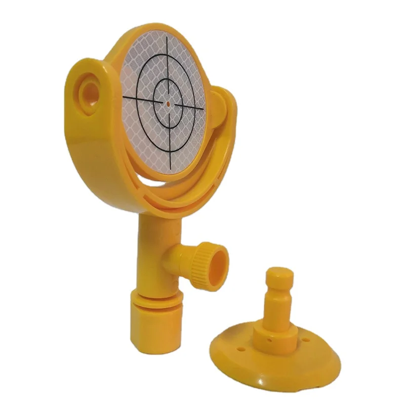 Small Tilting Survey Prism 60mm Mini Reflective Laser Target With Reflect Sheet CrossHair For Tunnel Railway Monitoring