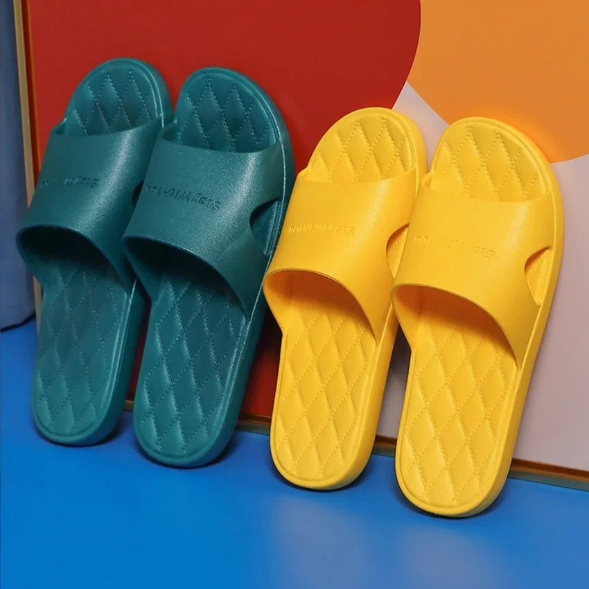 Woman Home Slippers Beach Indoor Outdoor Soft Sole Non Slip Anti Anti Skid PVC Sandals Slides Men Male Summer Ladies Shoe Female