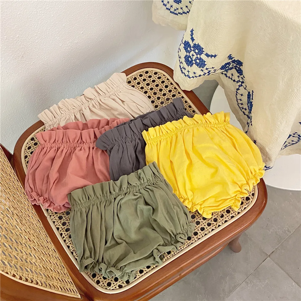 

INS Baby Cotton and Linen Large PP Shorts Are Convenient To Wear Diapers Bread Pants Bud Pants Pumpkin Pants