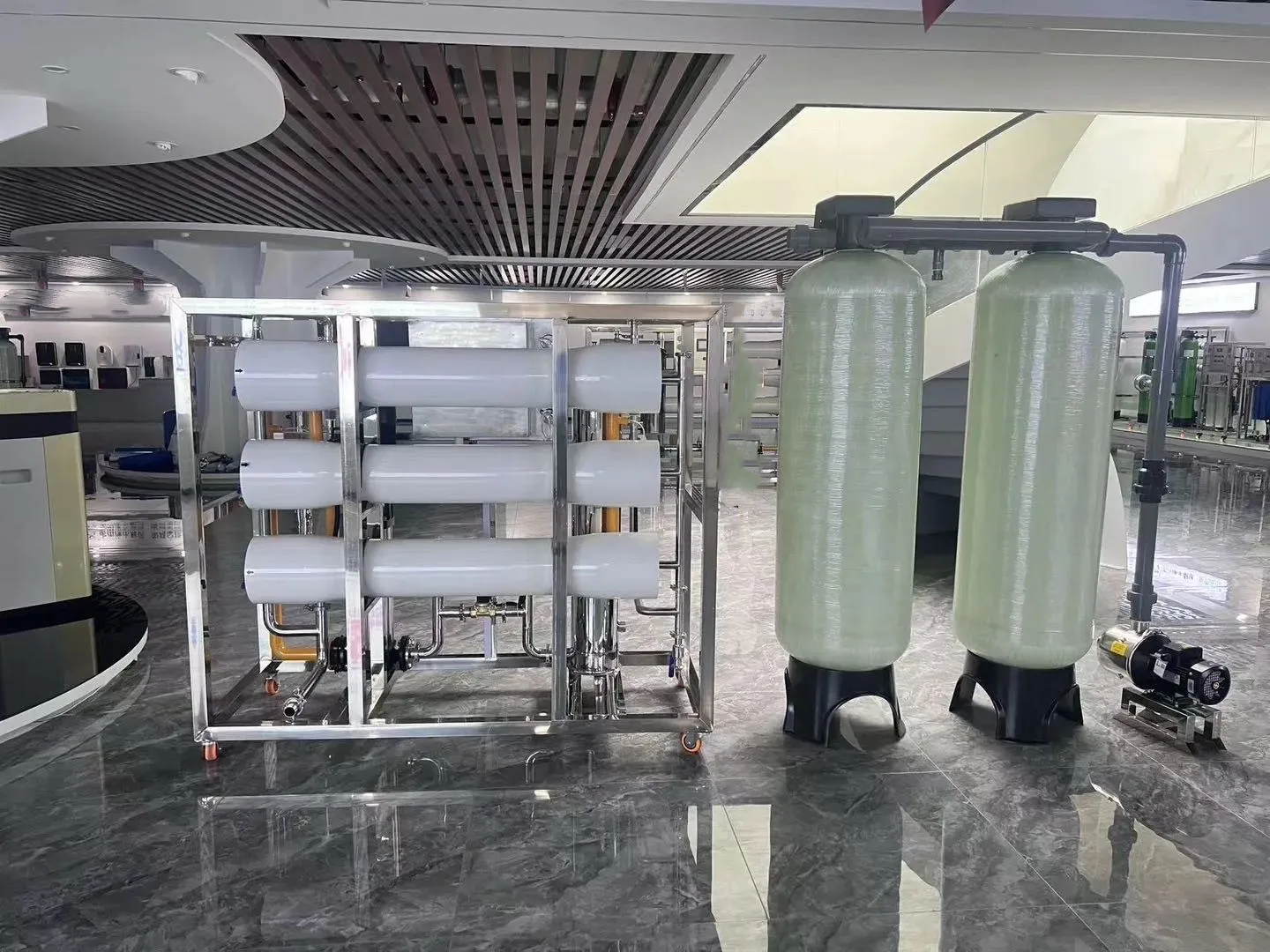 Fully Automatic 3000LPH Reverse Osmosis System PLC Control RO Water Purifier for Mini Pure Water Production Line 3T/H