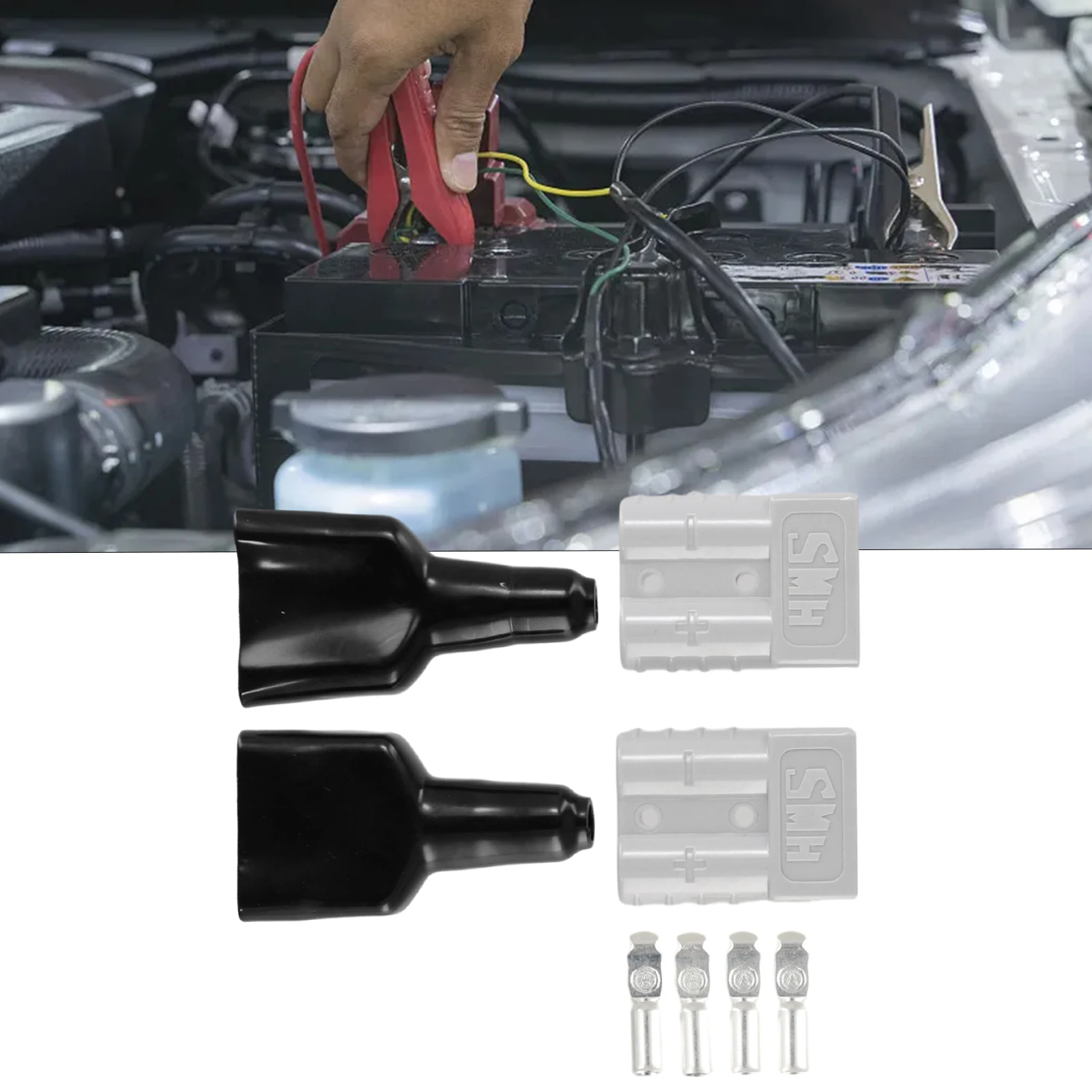50A Crimp or Solder Cable Terminal Connectors with Flat Wipe for contact Design for Reliable Disconnection in Harsh Environments