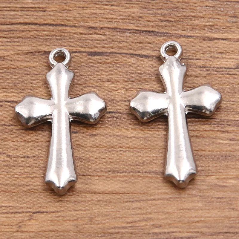 2 قطعة 2 اللون 304 الفولاذ المقاوم للصدأ الوجهين الصليب قلادة الشكل الهندسي سحر عقد دي اي واي لصنع المجوهرات