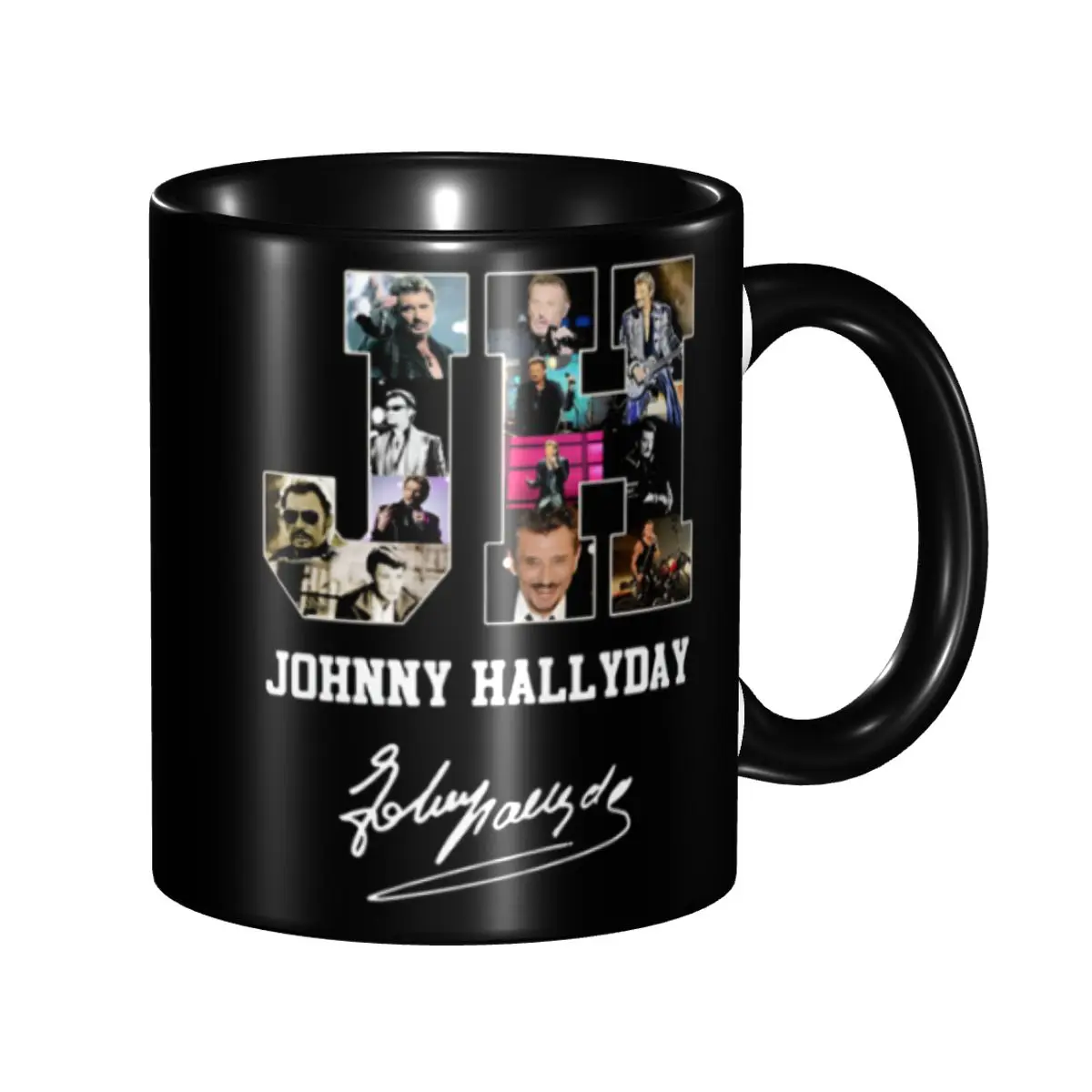 French Rock Legend Johnny Hallyday Coffee Mug DIY Personalized Ceramic Mug Creative Gift