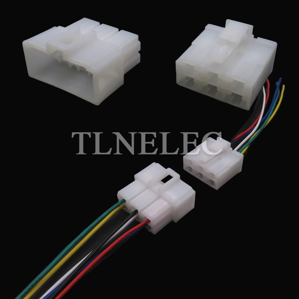 6 Pin Way Automobile Wire Cable Socket with Wires Auto Unsealed Connectors 6070-6481 6070-6471