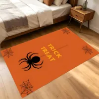 Fun Halloween-Themed 2D Carpet with Velvet Spider Web Pattern, Suitable for Living Room and Bedroom, Creates a Festive Halloween Atmosphere 3