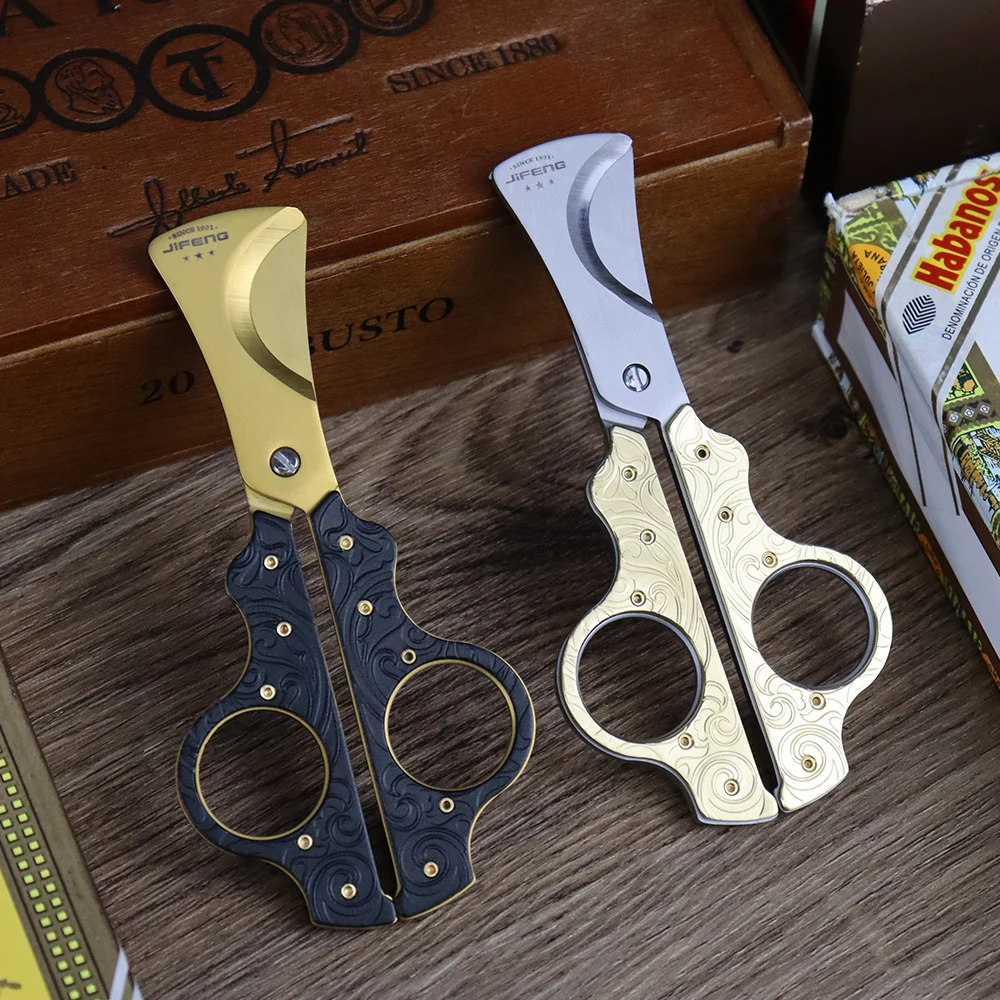 

Cigar Cutter Knife Metal Cigar Guillotine Tobacco Cutting Tool Sharp Double Edged Tobacco Cutting Tool Handle Cigar Scissors 068