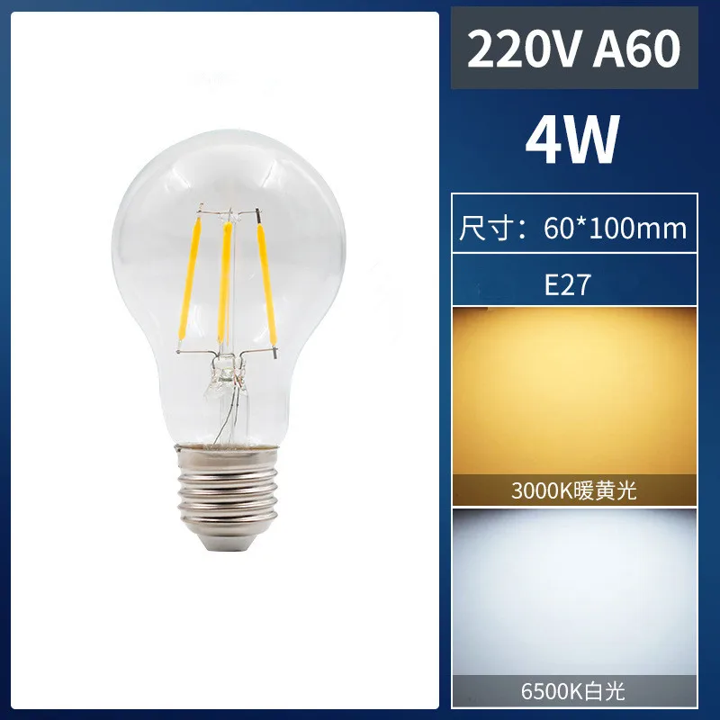 A60 antik Retro Vintage Edison LED ışık E27 B22 akkor G45 A60 lamba 220V 2W 4W 6W 8W 2700k ampuller ev dekorasyon için