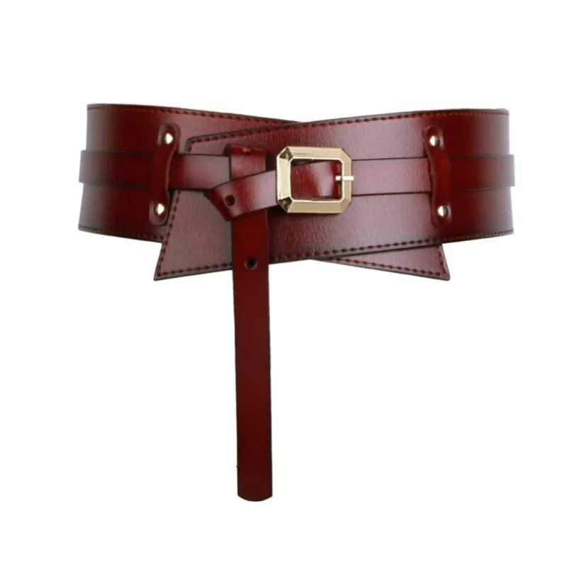 New Women Wide Belt High Quality Genuine Leather Belts Luxury All-match Coat with Skirt Waist Constricting Waistband Waist Seal