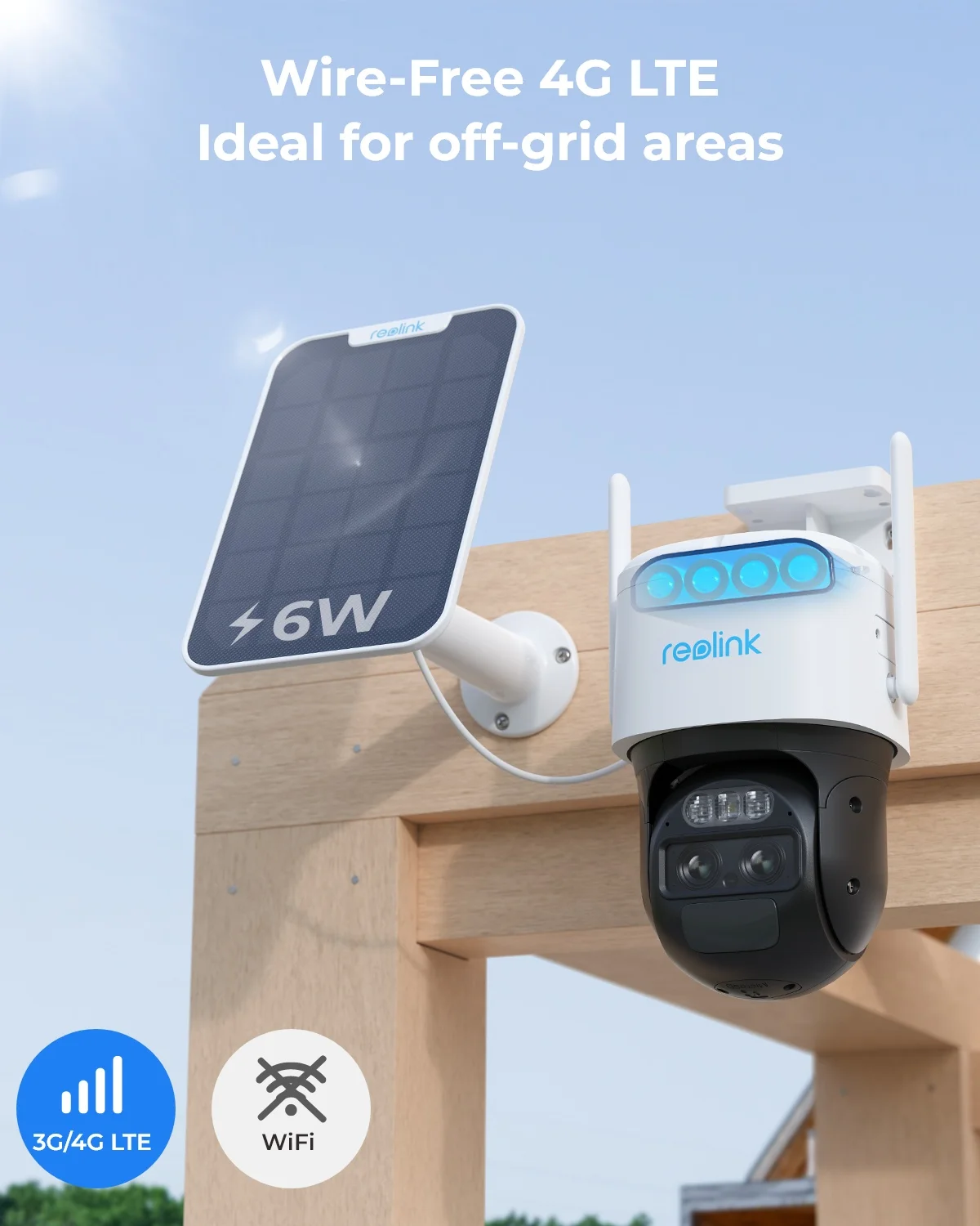 Imagem -02 - Câmera Solar Reolink 4g Lte 8mp Câmera ip Externa sem Fio 360 ° Pan & Tilt com Câmera de Rastreamento com Zoom Automático Ip65 à Prova Dágua