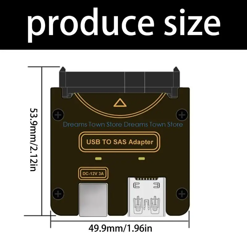 HX6A SASHDD ConverterCable With 5Gbps Transfer Speed CompatibleWith WindowSystems SupportsSATA/SASDrive 12V Power Input Need