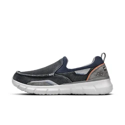 Skechers sapatos de lona masculinos originais, respiráveis, confortáveis, casuais, de negócios, mocassins de caminhada, marca clássica, sapatos de condução