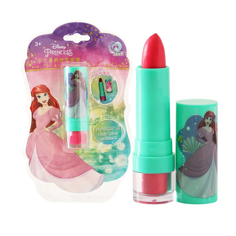 Disney princesa neve branco meninas maquiagem brinquedo bebê Lip Gloss meninas batom borracha forma brinquedos