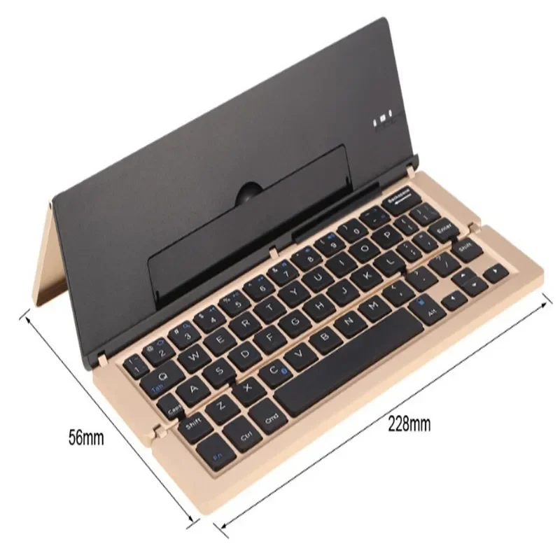 Aluminum alloy Bluetooth folding keyboard, mobile phone tablet computer wireless external keypad