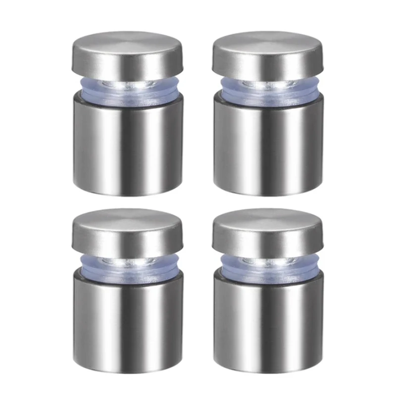 Stainless Steel Glass Standoffs 12/16/19mm Acrylic Sign Fasteners 30-50 Pcs Wall Mount Screws for Advertisement Display Hardware