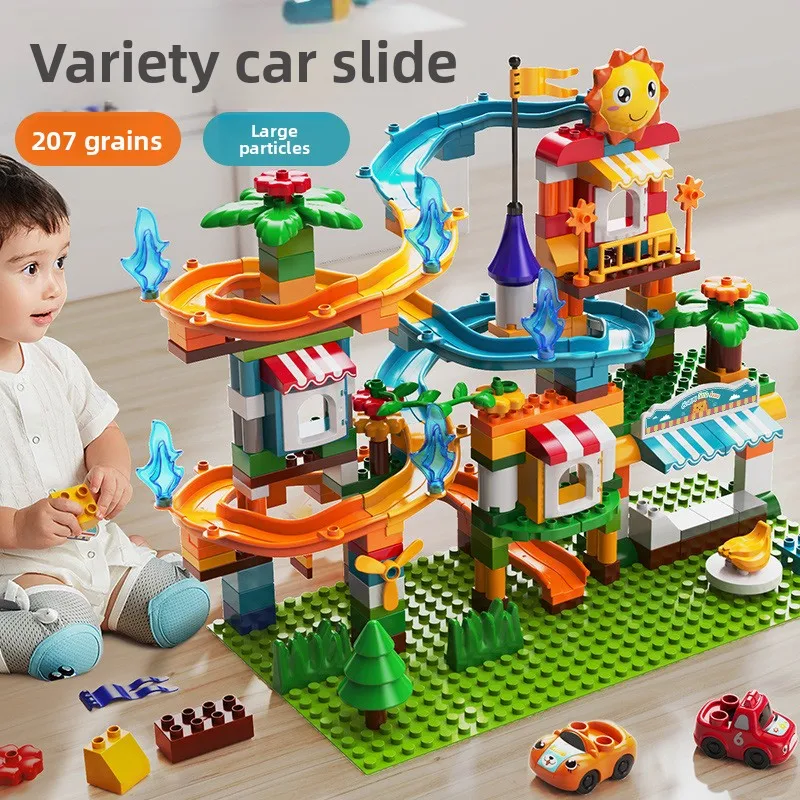 

Children's Large Particle Building Blocks Educational Toys Intelligence Development Brain Teasers Boys and Girls Slide Blocks