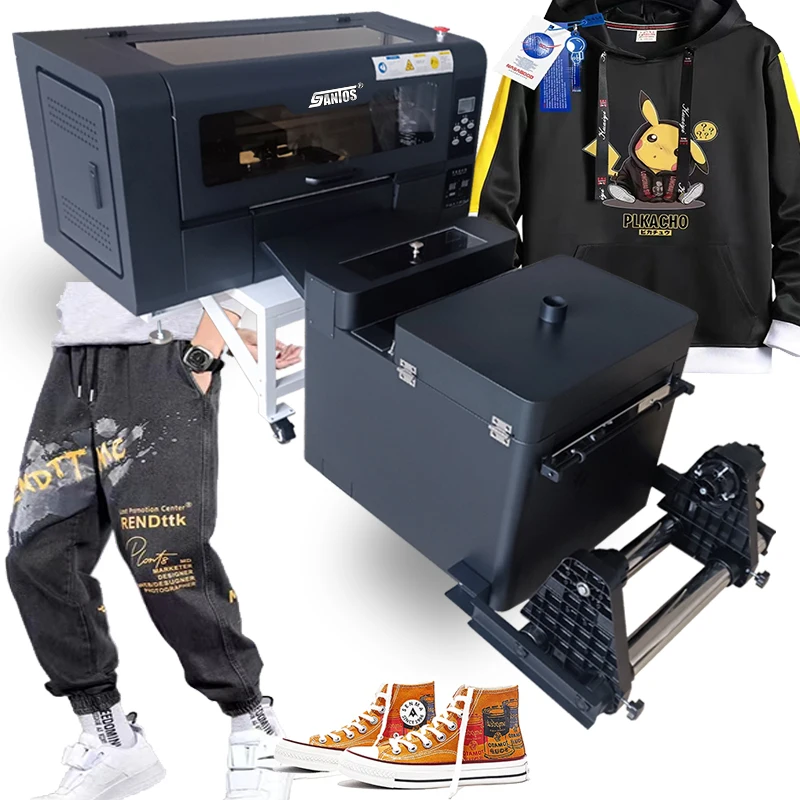 

Small DTF Print Machine A3 DTF Printer A3 30cm XP600 T-shirt DTG Printer with Powder Dyer Shaking Machine