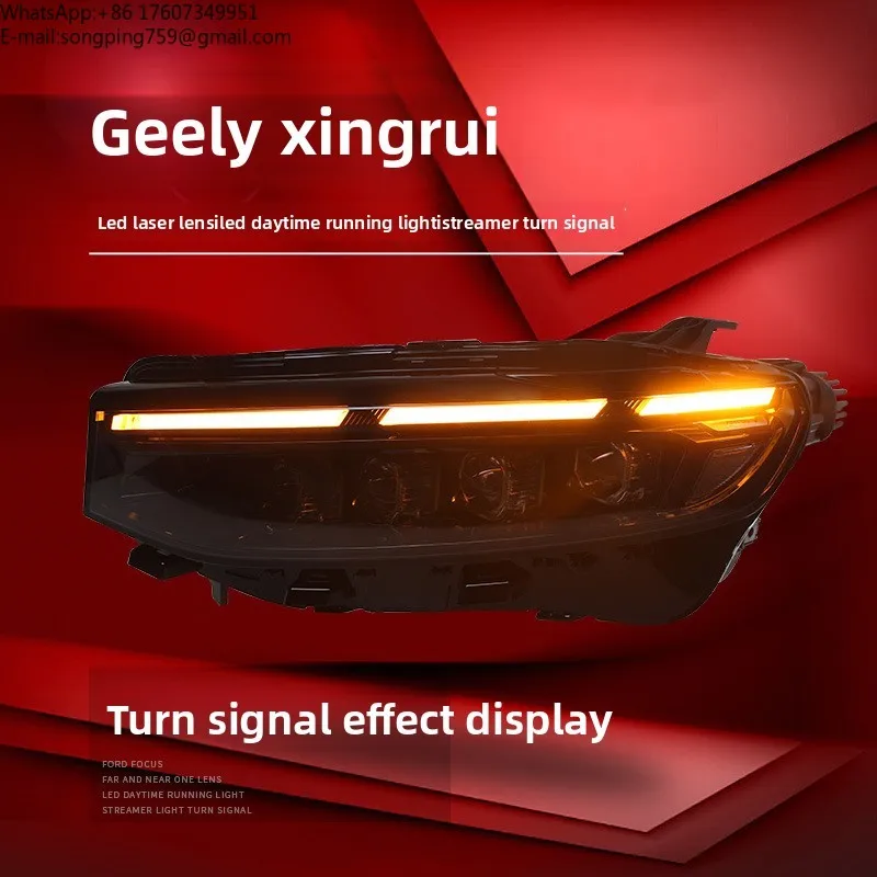 MT 21-23 Models Xingrui Headlight Assembly Modified High-end LED Matrix Lens Daytime Running Light Turn Signal 55W 24V