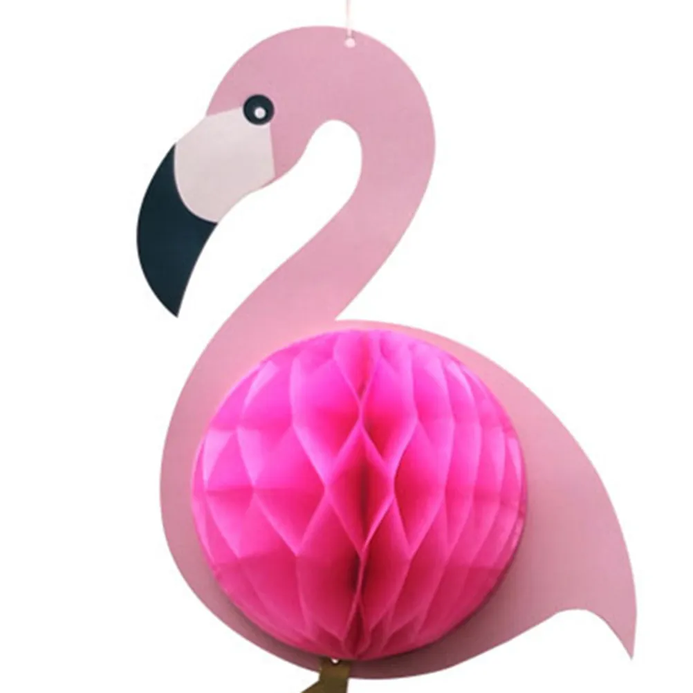 

Набор из 3 подвесных декораций в форме фламинго из сотового картона, розовые, для украшения спальни, гостиной, офиса, праздничные подвесные украшения