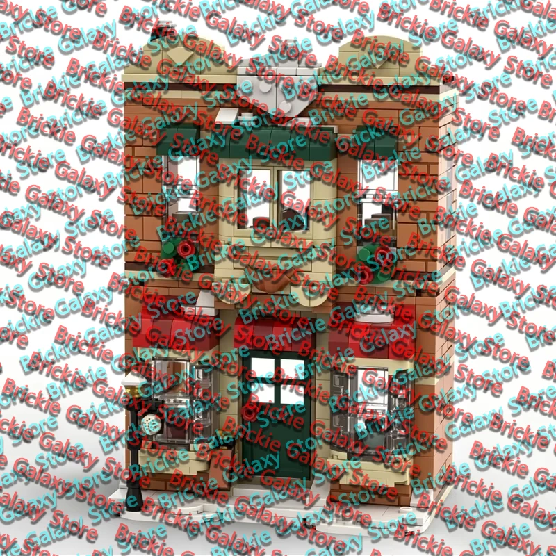QWERT City Street View Model MOC Building Bricks Winter Bakery Modular Technology Toys Suit Display Christmas Perfect Gift
