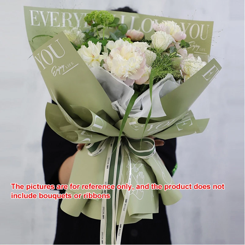 20 قطعة من ورق تغليف باقة عيد الحب لتغليف الهدايا بنفسك