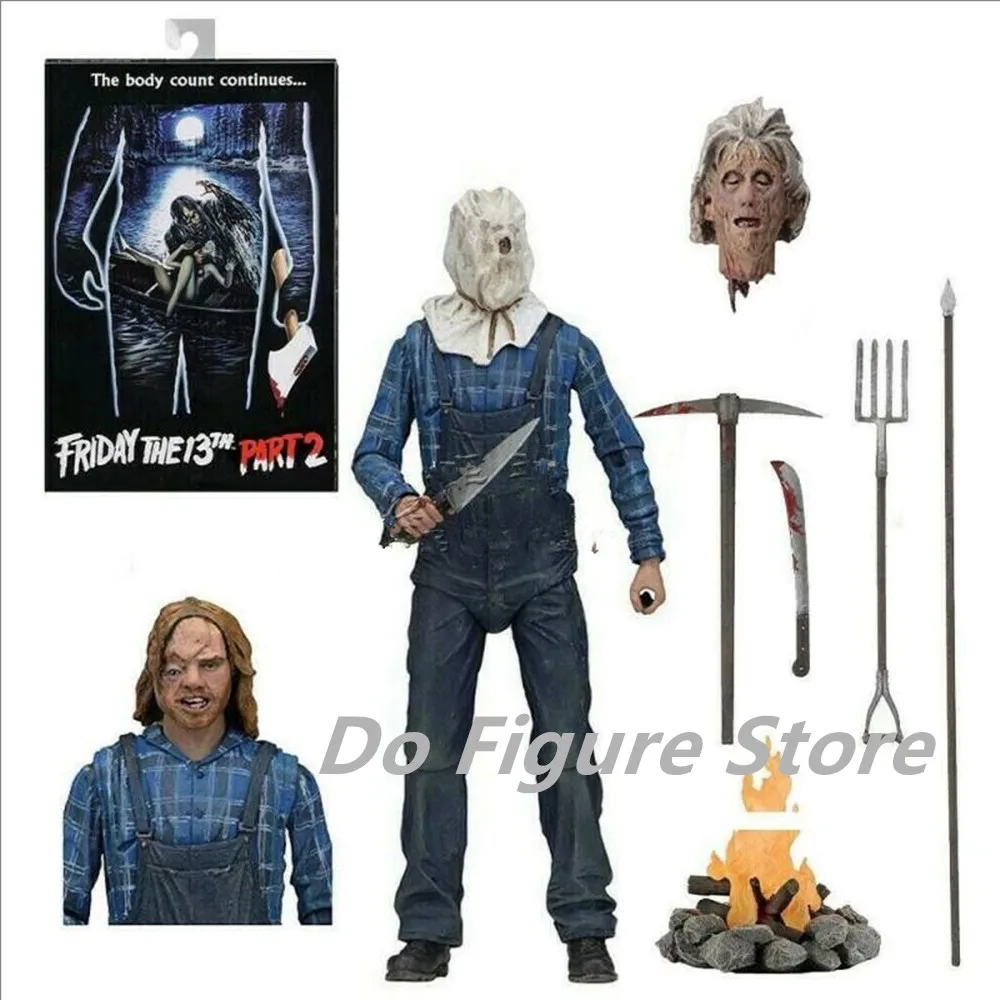 7 "NECA Friday the 13th Part 2 II Jason Toys 1:12 Voorhees Ultimate colección de modelos de figuras de acción