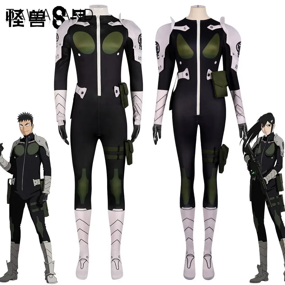 

Zawaland Monster No. 8 Cosplay Kafka Hibino Uniform Defense Force Costume Full Set Anime Jumpsuit Halloween Military Battle Suit