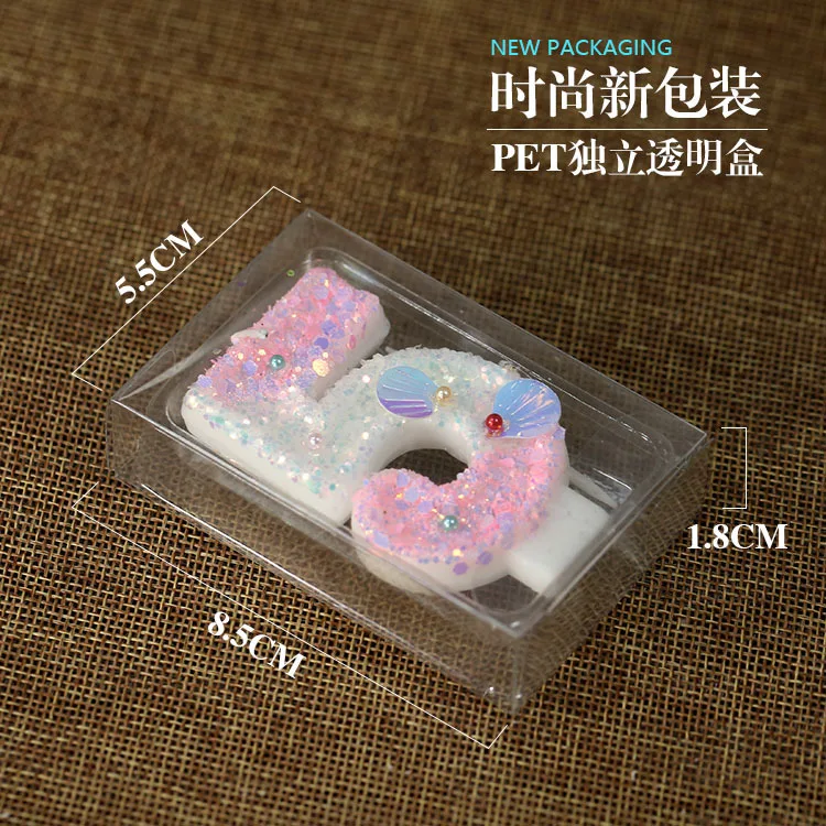 2025 그라데이션 핑크 쉘 숫자 양초 펄 장식 생일 케이크 토퍼 그라데이션 핑크 테마 도매 공급