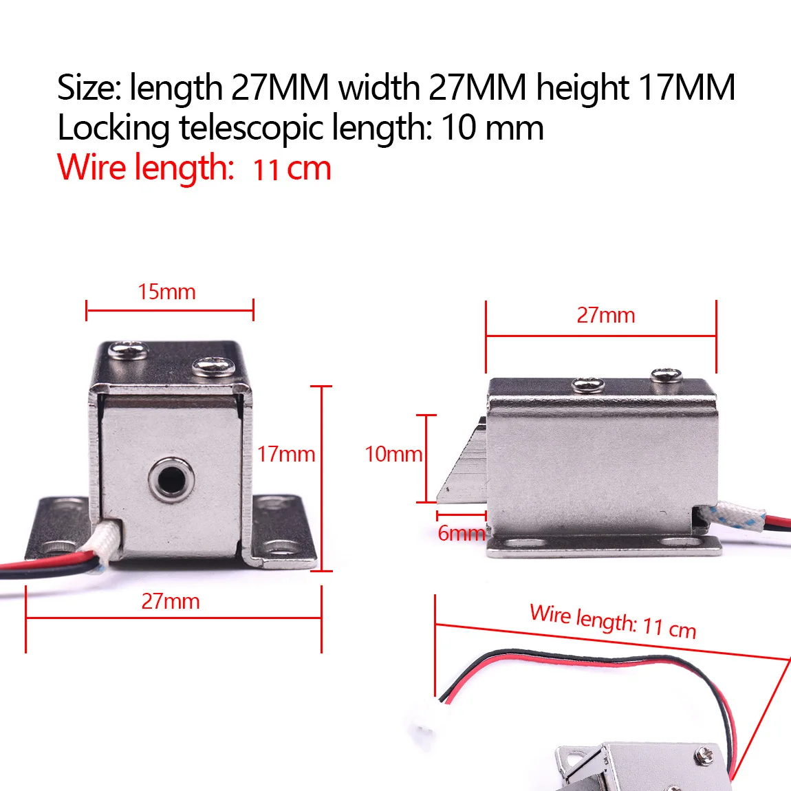 2pc Electromagnetic Solenoid Lock,DC 12V Door Drawer Tongue Down Slim Design Assembly Magnetic Lock for Cabinet Door Drawer