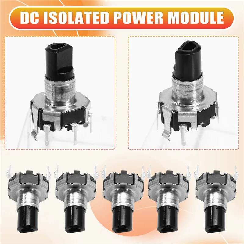 

ABHB-5Pcs EC12D1524403 Автомобильный навигационный компакт-диск, кодировщик громкости с кнопочным переключателем EC12, круглый тип, 30 положений, 15 импульсов