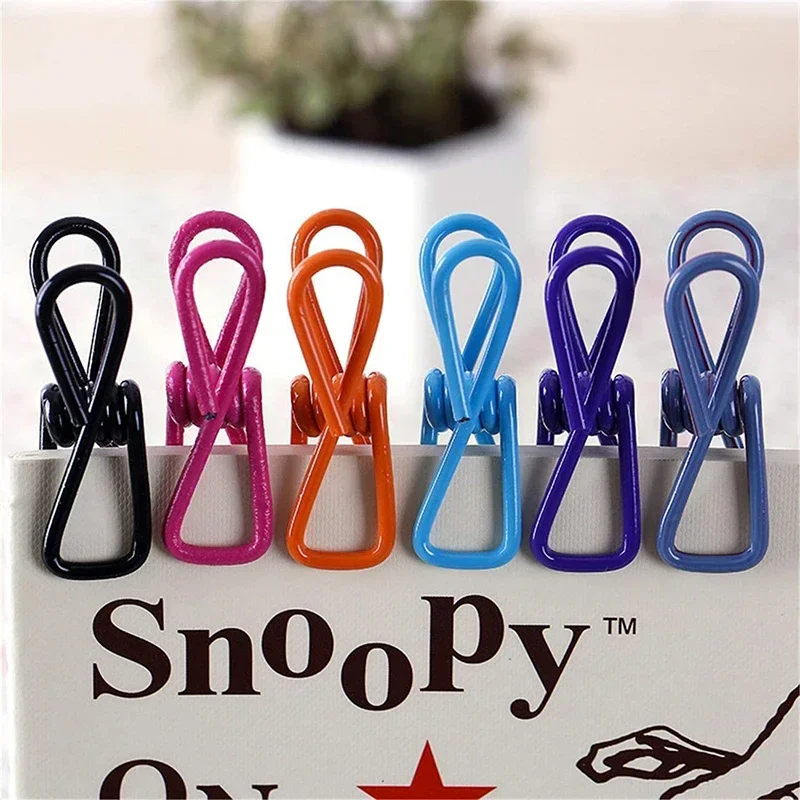 10Pcs Assorted Chip Bag Clips Multipurpose Clothes Pins Colorful Sealing Food Paper Holder Clip for Clothesline Laundry Hanging