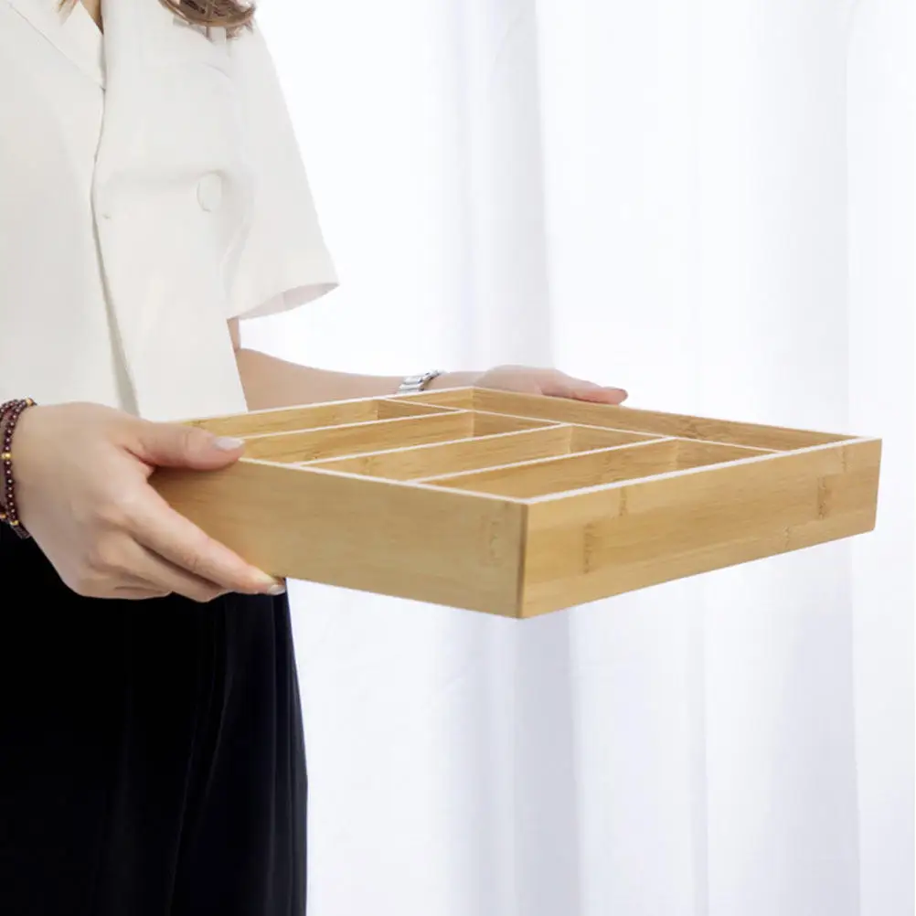 

Шкатулка для украшений из бамбука, современная, с несколькими отделениями, для хранения колец, часов, подвесок, мелочей, для дома, 1 шт.