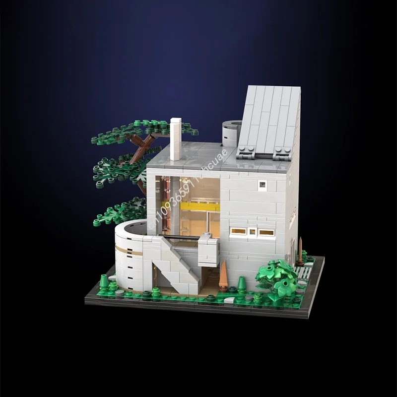 752 قطعة MOC Gwathmey منزل معماري نموذج بناء لعبة كتل هدايا عيد الميلاد البناء لتقوم بها بنفسك عيد ميلاد الطوب الإبداعي #3