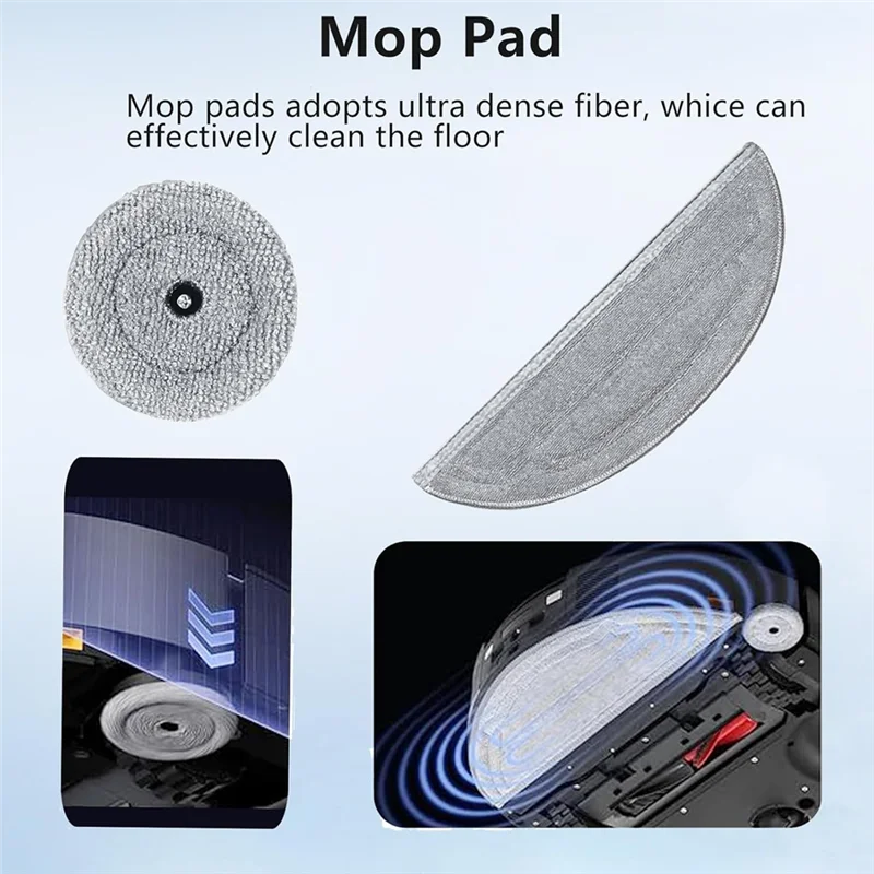 

AT28-44 Pcs For Roborock Saros 10/ G30/ S9 Maxv Ultra Sweeper Accessories Roller Side Brush HEPA Filter Mop Pad Dust Bag