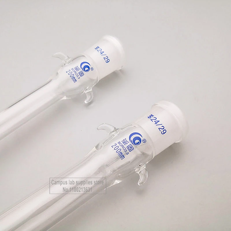 1pcs Lab PTFE-Piston Glass Chromatography Column with Standard Mouth Caliber 24#