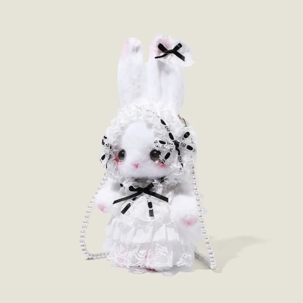 

Cute Bunny Plush Bag Lolita Princess Crossbody Bags Long-eared Rabbit Sweet Shoulder Bag