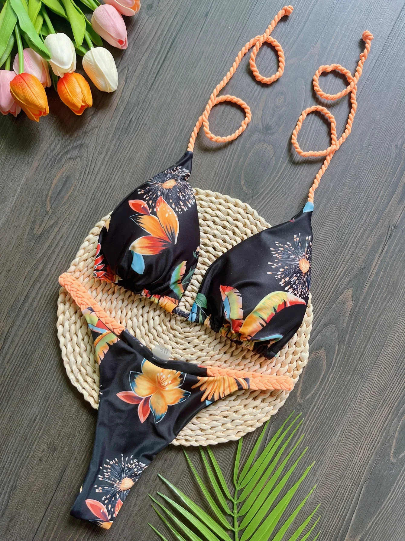 RUOTONGSEPT النساء ملابس السباحة مجموعة البكيني ثونغ لباس سباحة حريمي لباس سباحة بيكيني Biquini البرازيلي النسيج حبل ملابس السباحة