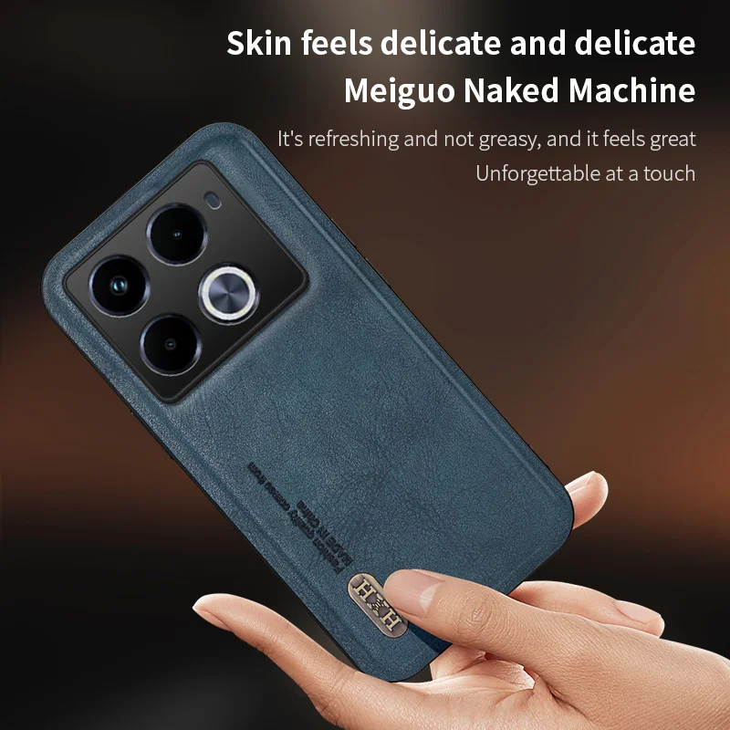 Back Leather Case for Infinix Note 40 Pro Skin Feel Case Camera Lens Protection Cover for Infinix Note 40 4G Mobile Phone Fundas