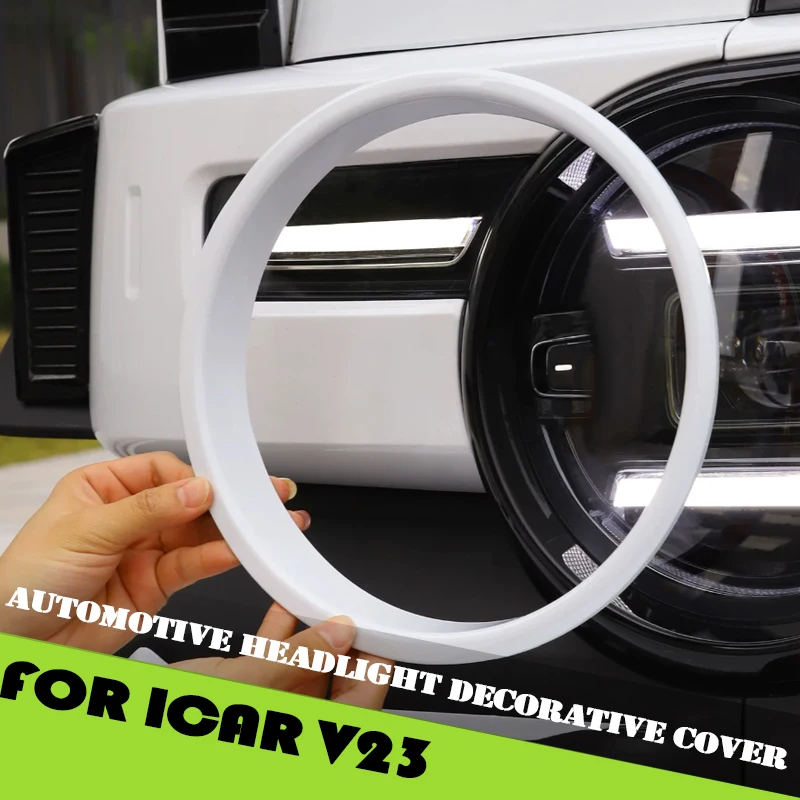 

Car Headlight Decorative Cover Fit for Chery ICAR V23 2025 2026 Modified Car Headlight Color Changing Light Frame Accessories