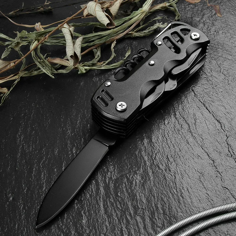 New Multifunctional Folding Swiss Army Knife Portable EDC Stainless Steel Pocket Knife Outdoor Camping Emergency CombinationTool