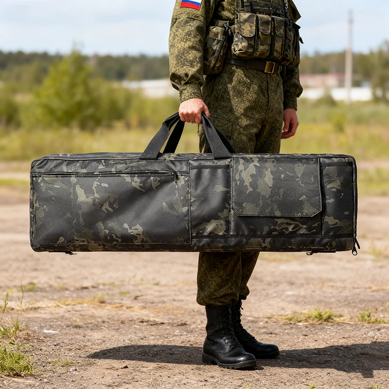 

M/L Military Tactical Gun Bag Military Air Gun Shooting Rifle Set Hunting Combat Game Protective Cotton Shoulder Bag 85CM/100CM