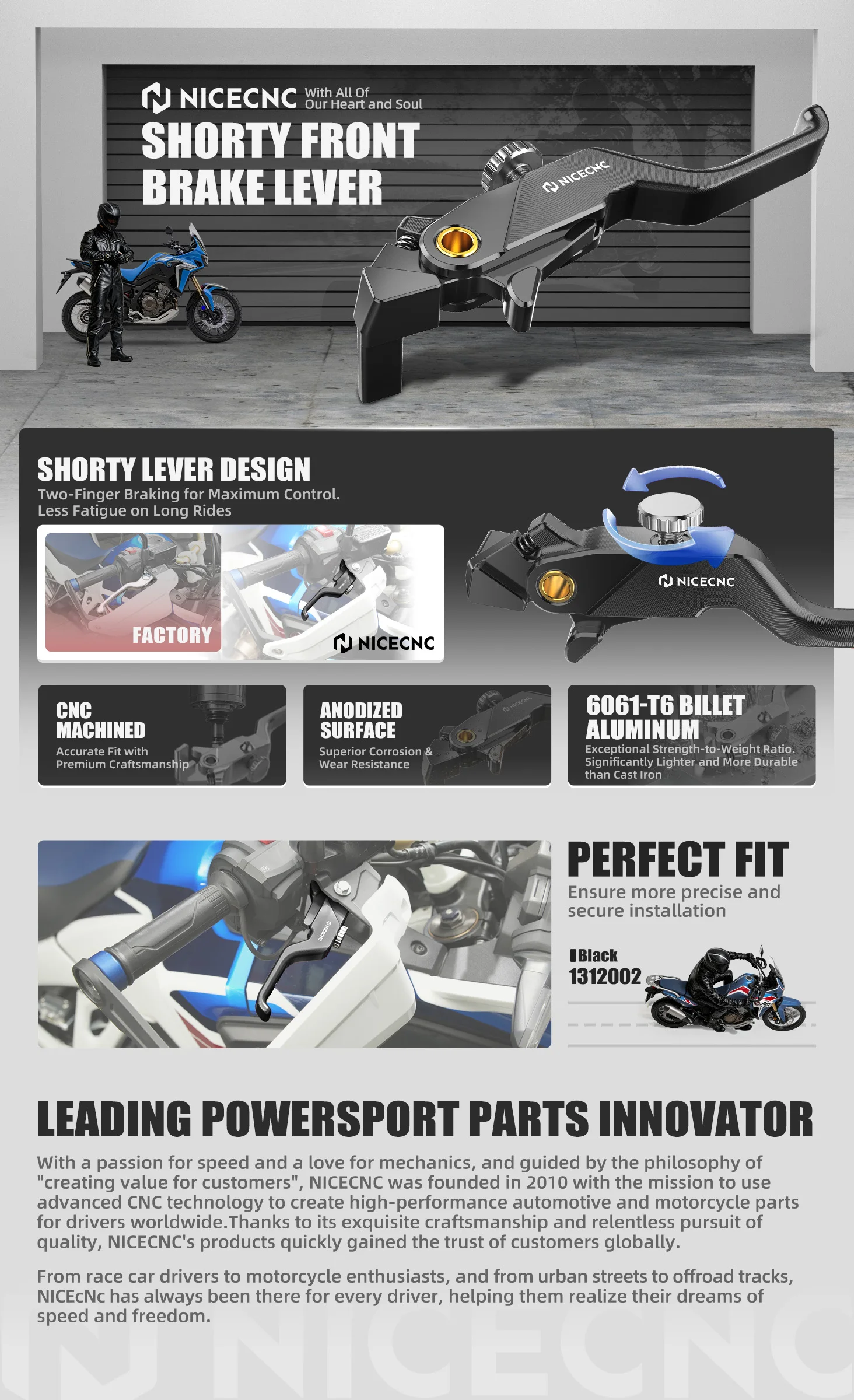 2019-2026 Für Honda CRF1100L Africa Twin Adventure Africa Twin CRF1100L Verstellbarer Kurzer Bremshebel CRF1100L Africa Twin 19-26 – Detail 1