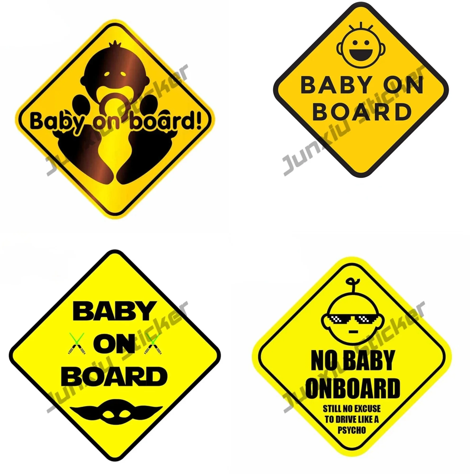 

Baby On Board Alien On Board Vinyl Sticker Cool Car Decal For Window Bumper Scratch Resistant Cartoon Anime Auto Accessories