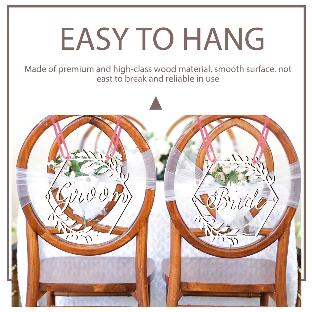 

Wedding Chair Signs Groom Chairs Decoration Ceremony Reception Bohemian Country French Autumn Themes Photography