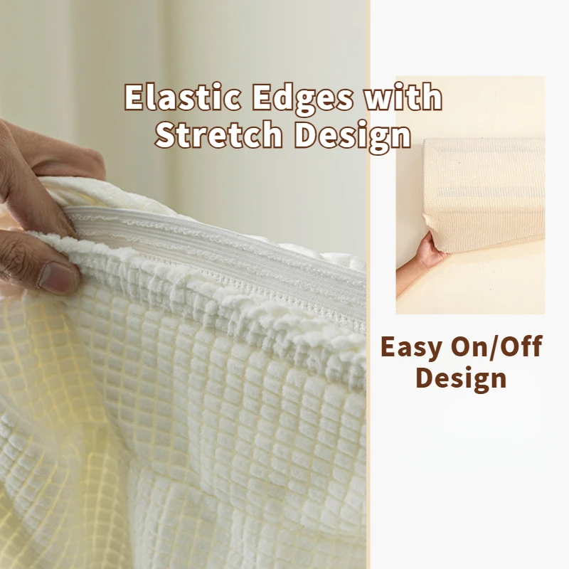 غطاء مكيف الهواء المثبت على الحائط من قماش الجاكار المرن، سهل التنظيف ومتين، تغطية كاملة لجميع وحدات التيار المتردد، غطاء ملمس ناعم