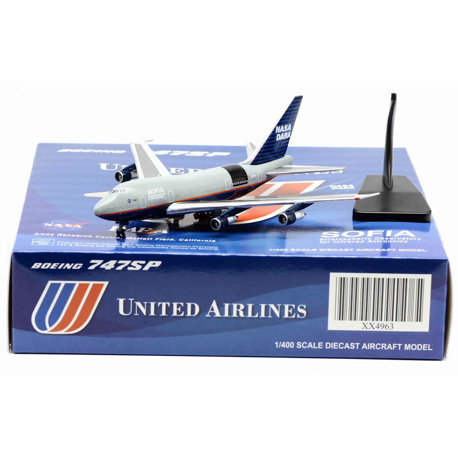 

XX4963 Alloy Collectible Plane Gift JC Wings 1:400 Sofia Dara Airlines Boeing B747SP Diecast Aircraft Jet Model N145UA