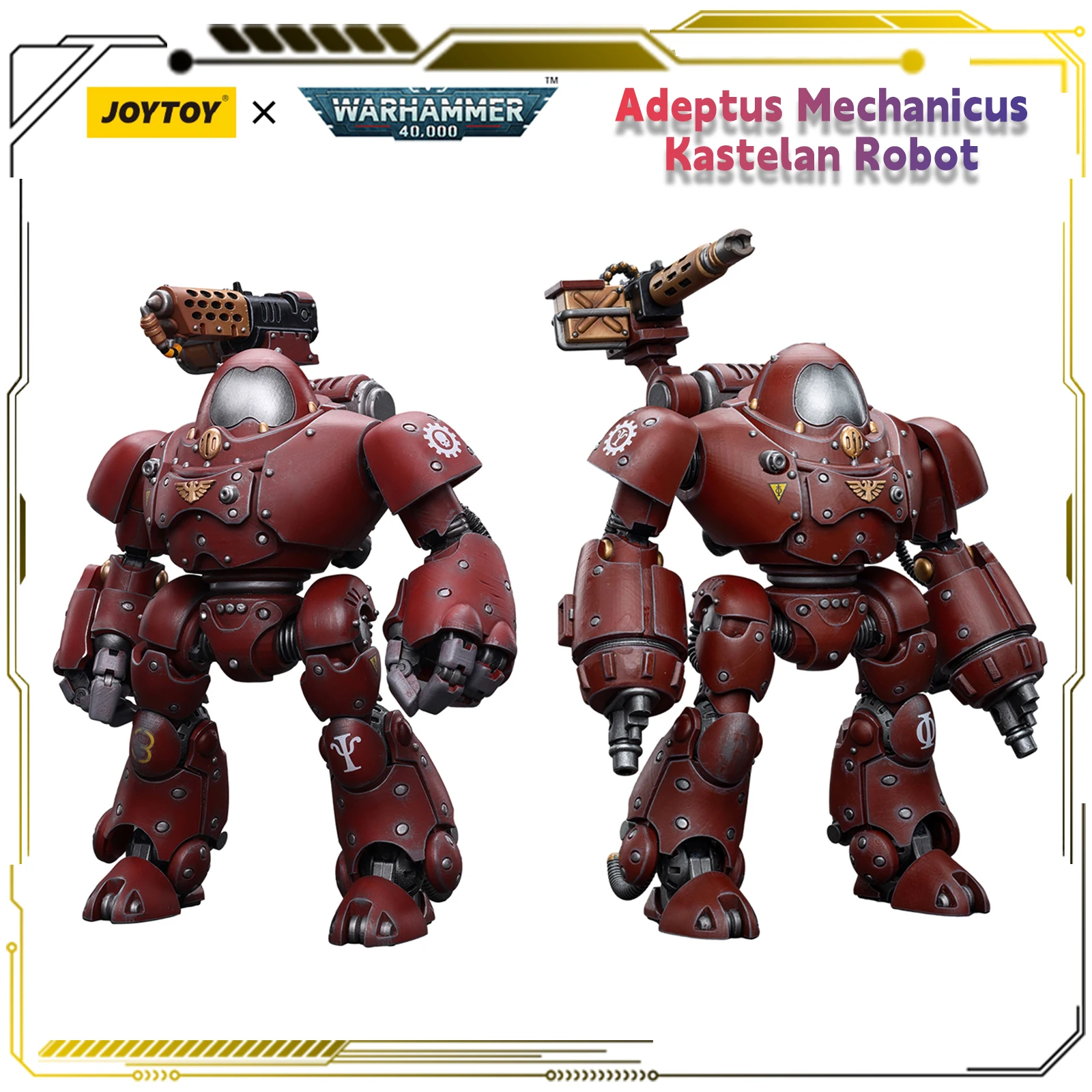 

JOYTOY Warhammer 40K 1/18 Action Figure Adeptus Mechanicus Kastelan Robot with Heavy Phosphor Blaster & Incendine Combustor