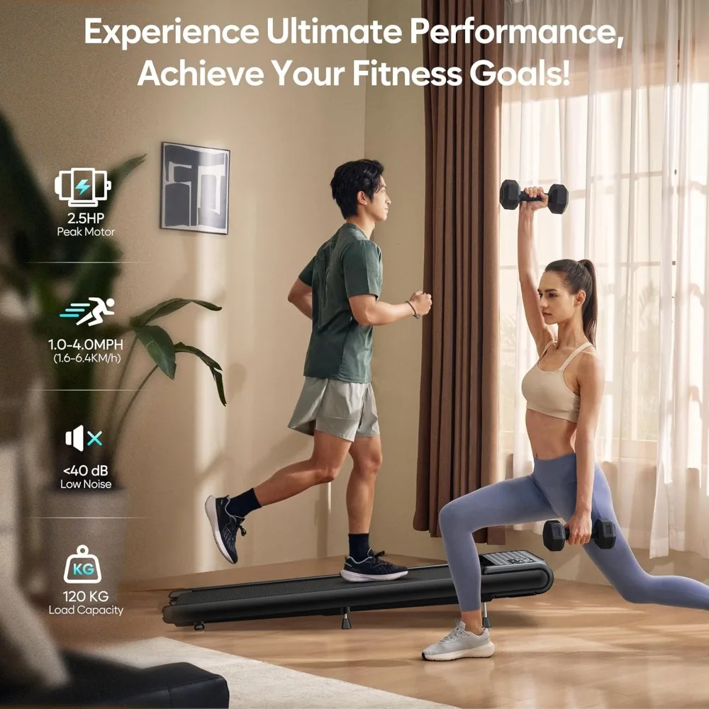 وسادات المشي المائلة 10% قابلة للإمالة للمكتب المنزلي، مطاحن مدمجة تحت المكتب مع وضع المشي لمسافات طويلة والتسلق، مثالية للجزء الصغير